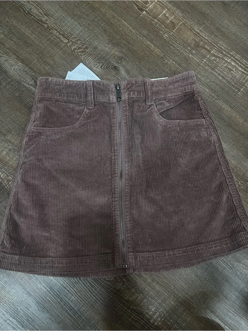 American Eagle Outfitters Dusty Mauve Corduroy Mini Skirt